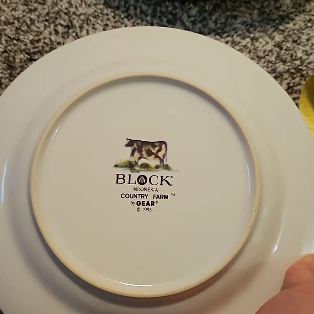 Block by Gear County Farm plates. Set of 2 salad plates. 8 inches. - Picture 6 of 6